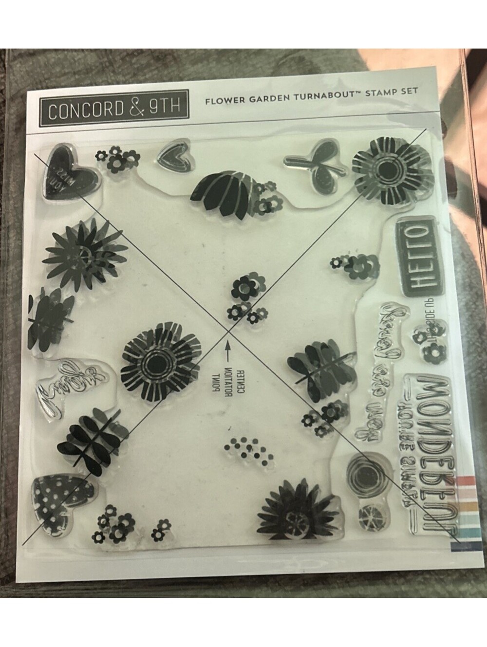 Concord & 9th Flower Garden Turnabout Clear Stamp Set Floral Card Making